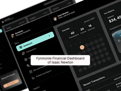 Fynmonie _ Financial Dashboard bankingdashboard cryptodashboard dashboarddesign designinspiration dribbbleshots financedashboard fintechui investmentapp moneymanagementui neumorphism saasdesign stockmarketui tradingplatform trendingdesign uiexploration uxuidesign wealthmanagement webappdesign