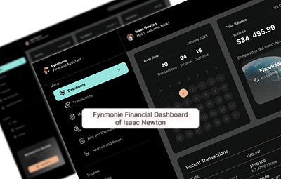 Fynmonie _ Financial Dashboard bankingdashboard cryptodashboard dashboarddesign designinspiration dribbbleshots financedashboard fintechui investmentapp moneymanagementui neumorphism saasdesign stockmarketui tradingplatform trendingdesign uiexploration uxuidesign wealthmanagement webappdesign