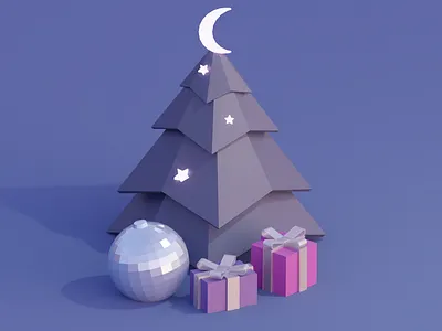 Christmas tree 3d 3d art 3d tree blender blender 3d blender3d christmas christmas tree gifts tree