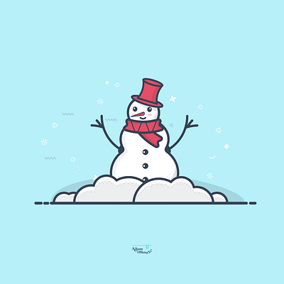 Snowman Vector character design artwork design icon icon set icons illustration illustrations illustrator logos logosai outline icon uidesign uiux vector vector illustration vectorart wep