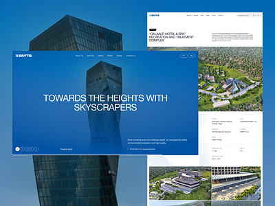 SMTS blue corporate design minimal minimalism tower ui web webdesign