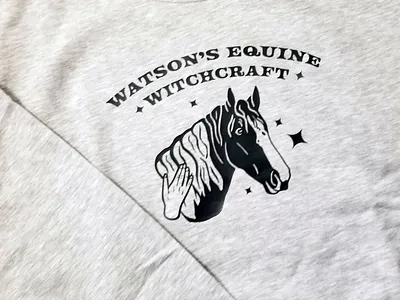 Watson's Equine Therapy equine equine logo flat design horse horse drawing horse logo horse riding illustration logo design logo inspiration one color passion project personalproject witch witchcraft witchy