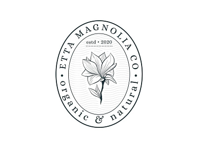Etta Magnolia Co. badge badge logo brand designer branding flower flower logo flower shop graphic designer logo designer logo ideas logo maker logo type magnolia magnolia flower vintage logo