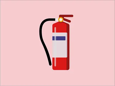 Fire extinguisher art design fire fire extinguisher flames flat icon illustration illustrator minimal