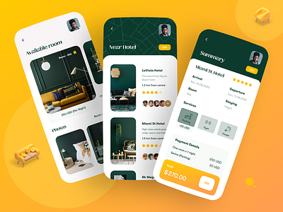 Hotel Booking App app app design design dribbble best shot minimal popular trend trendy ui ux