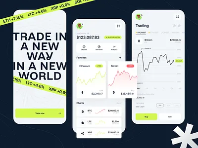Crypto Trading Application - CeFi app crypto currency cryptocurrency design investment trade ui uiux web website