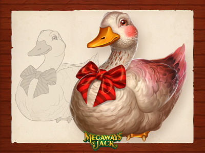 Magical Goose animals art bird character concept game game art goose illustration sketch slots