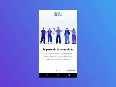 RingRoom - Registro android app design ui ux web