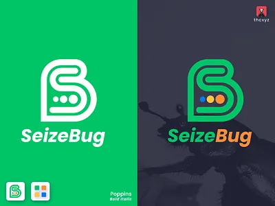 SeizeBug Monogram Logo 2020 2020 trend blue branding design financial green logo logo design minimal simple tranding yellow