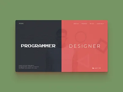 Portfolio page figma geometic mainpage minimal portfolio ui uiux vector