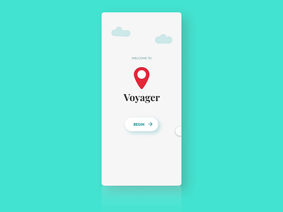 Onboarding Screens for Voyager adobe xd animation app design booking illustration mobile onboarding travel ui