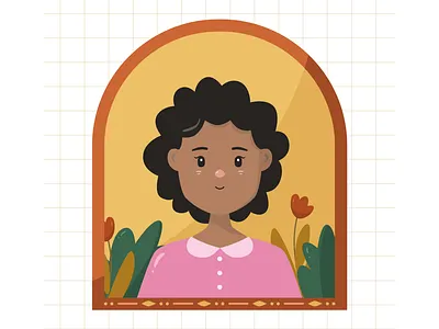 Beautiful Hair afro beautiful hair black woman character design female girl illustration illustration illustrator vector