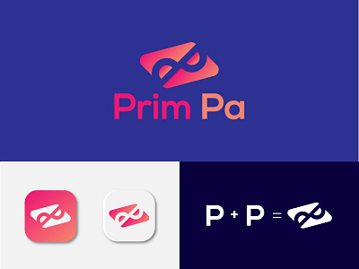 "P" LOGO (UNUSED) convert flat illustration logo logo design minimal minimalist modern text logo typography vector