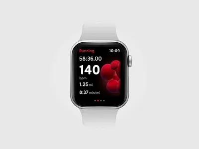 Heart Rate Monitor — Workout App | Apple Watch 3d animation apple watch apple watch design cardio fitness gym gym app health health app healthcare heart rate running running app sport ui uianimation uidesign watchos workout workout tracker