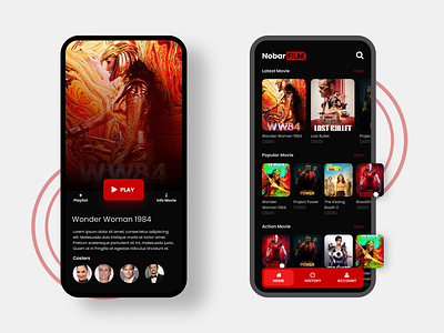 Movie App Steaming - UI Design app design mobile app mobile design movie app netflix ui uiux ux