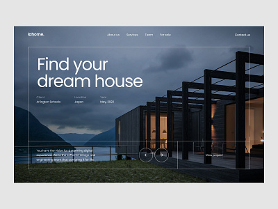 LaHome architecture clean design desktop homepage house landing page landingpage madeontilda minimal nineninjas real estate service typography ui web web design webdesign website website design