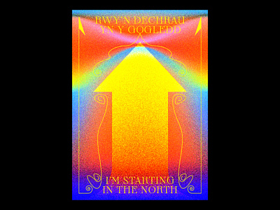 North design gradients illustration poster typographic typography