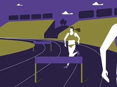 Friidrett Illustrations 4 branding color design flat illustration minimal