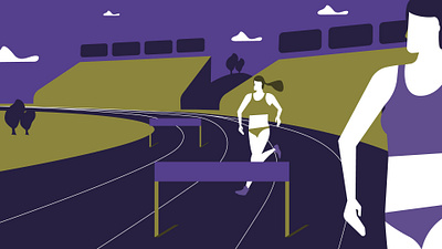 Friidrett Illustrations 4 branding color design flat illustration minimal