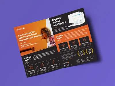 Assima Assist Brochure biology brand brandfing brochure design dribbble intelligence minimal science stationary technology vector