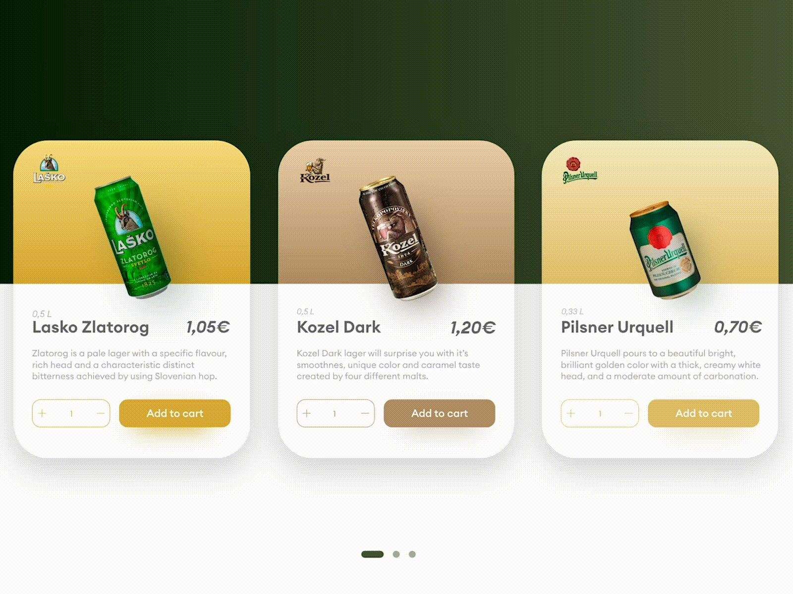 Beer Cards - Hover adobe xd adobexd beer beer can cards ui czech desktop design eshop hover hover animation hover effect hover state interaction interaction design microinteraction microinteractions ui uidesign uiux ux