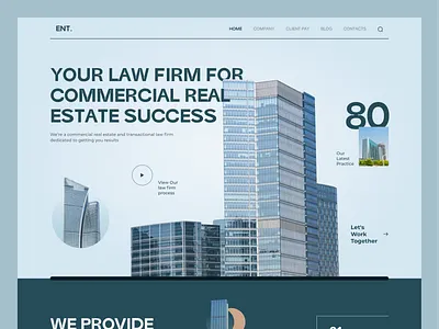 ENT. - Landing Page landing page law law firm landing page law firm website real estate real estate website ui uidesign user interface userinterface