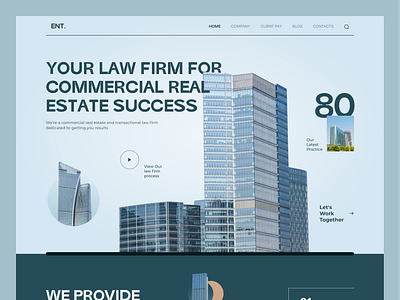 ENT. - Landing Page landing page law law firm landing page law firm website real estate real estate website ui uidesign user interface userinterface