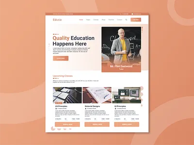 Educa: Online Course UI Kit adobe art behance branding creative design ui user experience user interaction user interface user interface design user iterface user profile userinterface ux ux ui ux design uxdesign uxui