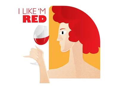 I Like Them Red branding design flat illustration vector