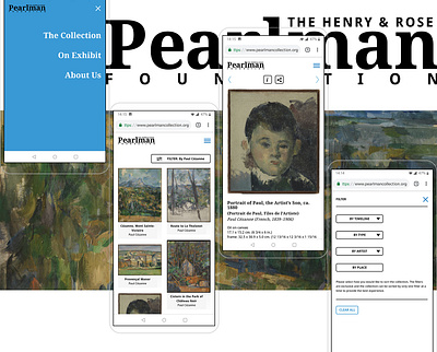 Pearlman Collection - Showcasing Van Gogh & Cézanne color design ui uiux userexperience userinterfaces ux webdesign webdevelopment website