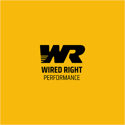 Wired Right Performance Logo athletic athletic logo bold logo ligature sports sports brand sports design sports logo