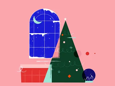 Holiday Cheers branding brush christmas design drawing holidays illustration illustrator presents procreate texture xmas xmas card