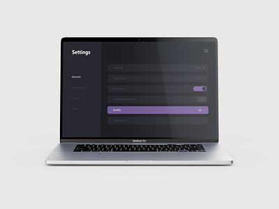 Settings - DailyUI #007 dailyui dailyuichallenge design ui