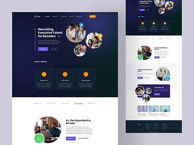 Loker- landing page 2022 clean clean ui creative design hiring hiring platform job board job finder job listing job portal job seeker landing page design locker minimal modern recruitment typography ui uiux