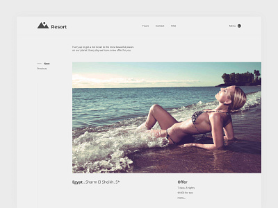 Rest on the sea - web design concept design elementor figma manimal minimal minimalism minimallism relaxation resort sea ui uiux ux web web design web site webdesign website wordpress