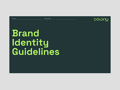 Colony Brand Guidelines brand guidelines brand guidelines template brand identity brand identity guidelines brand manual brand style guide branding branding guidelines branding guidelines template graphic design graphicdesign gumroad styleguide template visual brand identity