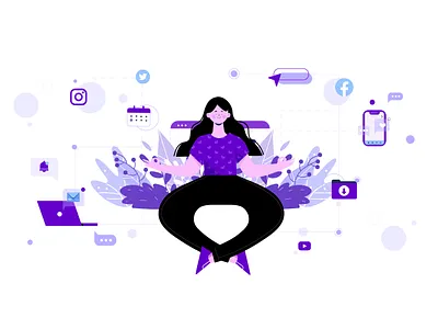 Digital Lifestyle character digital digital life illustration lifestyle people people illustration socialmedia technology vector vector illustration