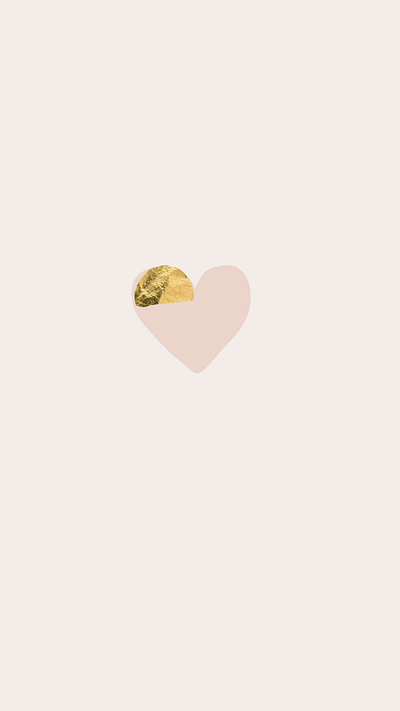 Chic heart shape highlight icon blush boho branding card chic cute feminine gold gold foil heart highlight icon illustration instagram logo love shape symbol valentine valentines day