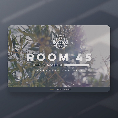 Room 45 Webpage bold branding business chiropractic design jillstclair logo logodesign marketing simple typography ui uidesign ux web design webpage webpagedesign website wellness wellness logo