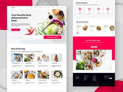 Food_Delivery_Landing_page food food app food delivery food ui landing design landing page landing page design landingpage new ui ui ux web design website