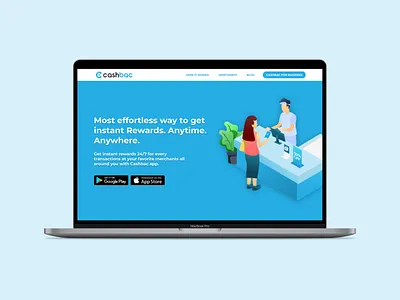 Cashbac Landing Page - Hero Section debuts fintech hero hero banner hero section landing page design marketing simple landing page ui ux webdesign