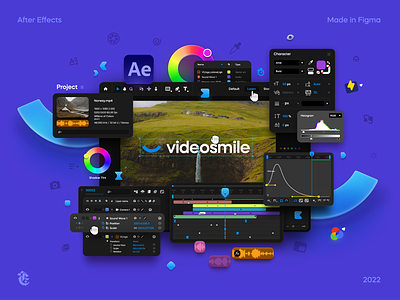 Illustration for After Effects course by Videosmile after effects audio colore design effects icon icons illustration illustrations numicor smile ui video videosmile