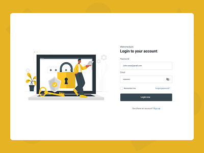 security website login page design ui ui deisgn web design