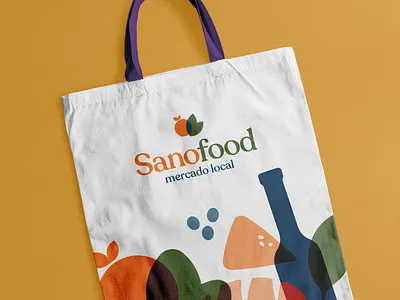 SANOFOOD TOTE brand identity branding branding and identity design flat illustration logo tijuana