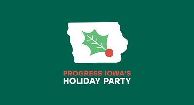 Progress Iowa Holiday Party 2019 branding