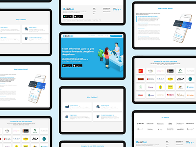 Cashbac Landing Page - Ipad Mockup blue cashbac cashback fintech indonesia landing page landing page ui landingpage webdesign