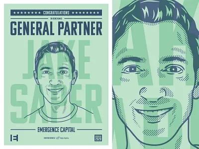 Jake Saper illustration/poster design high alpha illustration portrait poster vector