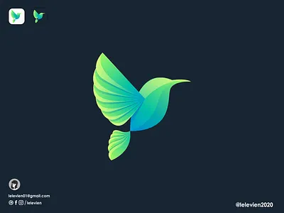 bird logo animal bird brand branding colorful design green icon identity illustrator logo mascot modern simple ui ux