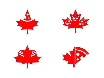 canada pizza canada flag food logo pizza