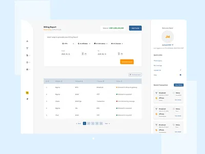 Generate Billing Report report ui uidesign uiux ux uxdesign web